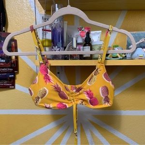Aerie Pineapple Swimsuit Bikini Top Size XS